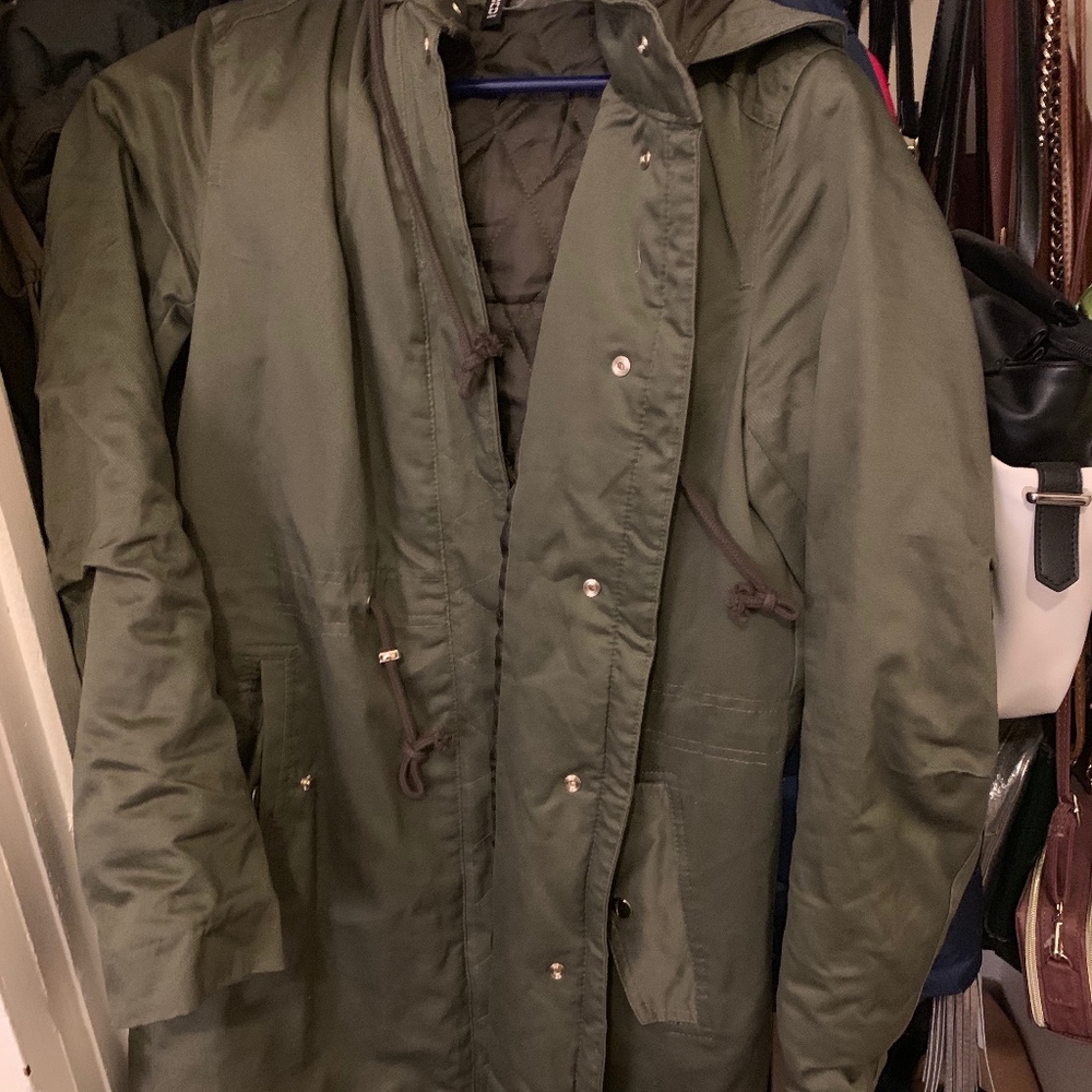 Olive Green Long Coat